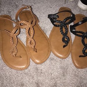 Two pairs of Merona sandals